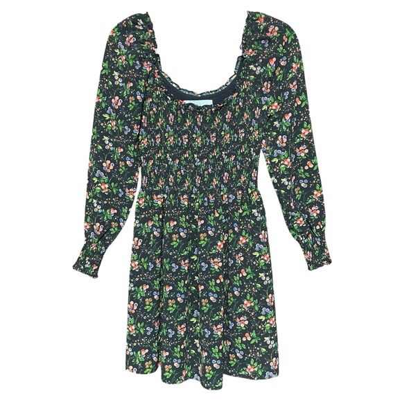 The Norah Floral Long Sleeve Square Neck Mini Nap Dress Size XXS Feminine - Picture 11 of 15